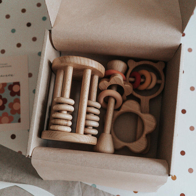 Подарунковий набір на виписку середній / З Ведмедиком з кільцями