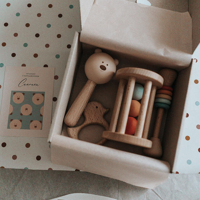 Подарунковий набір на виписку середній / З Ведмедиком