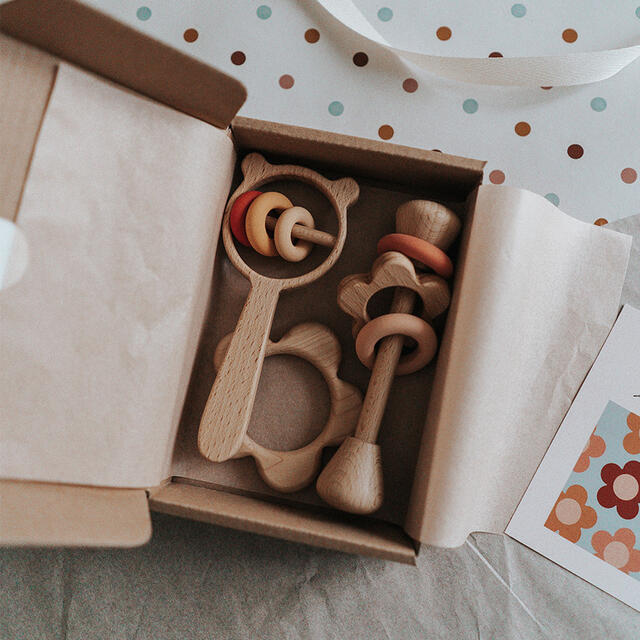 Подарунковий набір на виписку міні / З Ведмедиком і кільцями